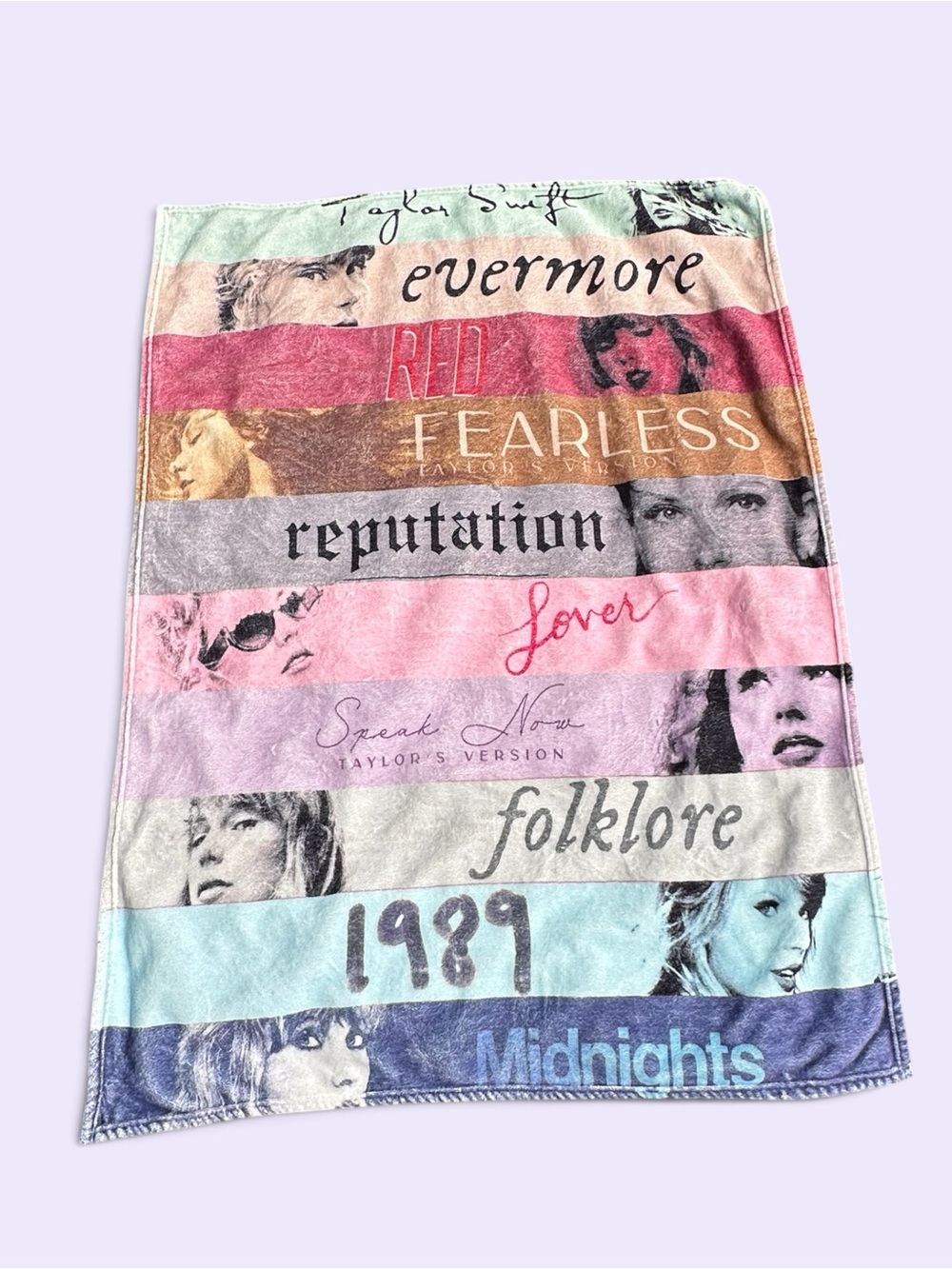 Taylor Swift Album blanket list all music lap throw very soft.